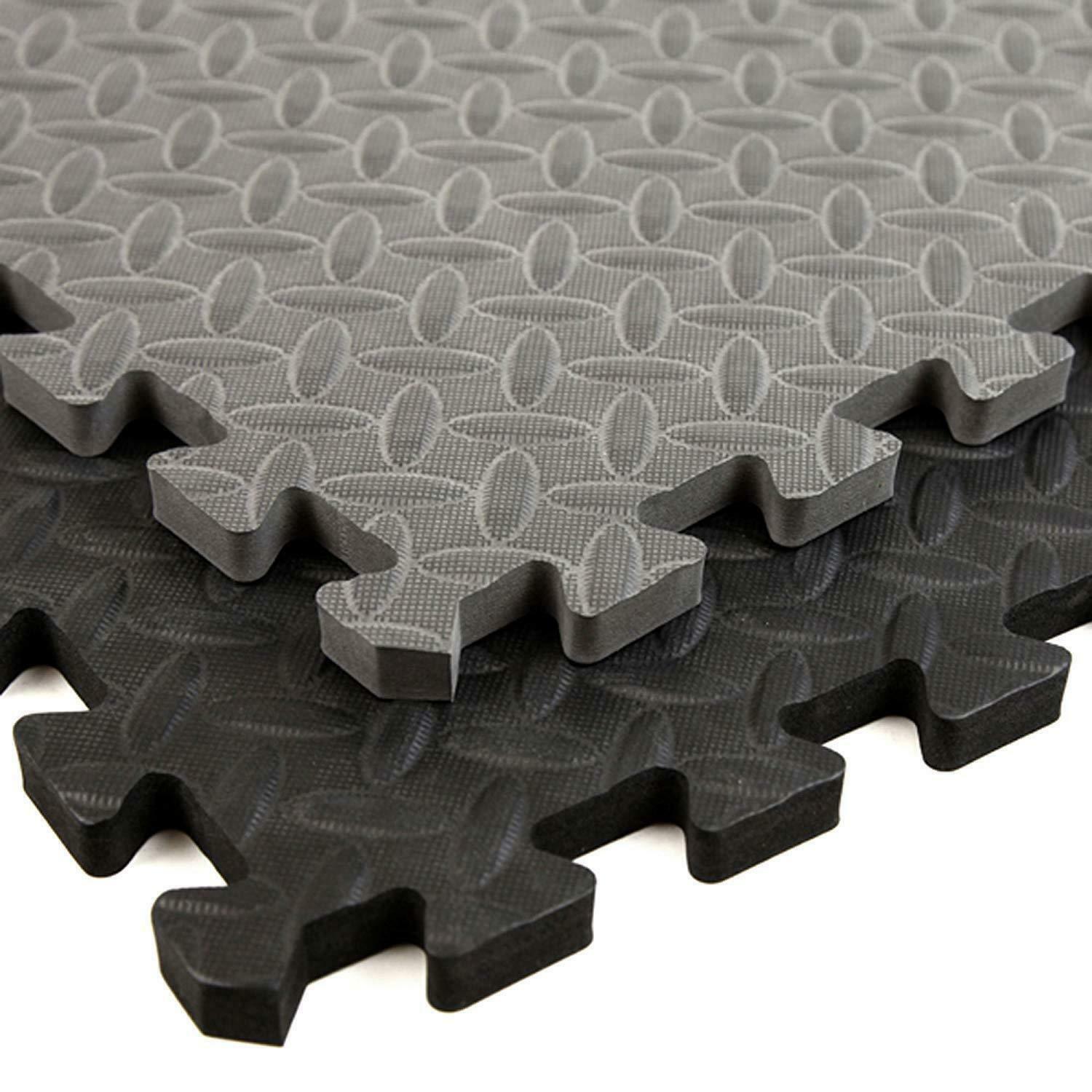 Foam Mats 9 piece - Grey l Tiles - B&M